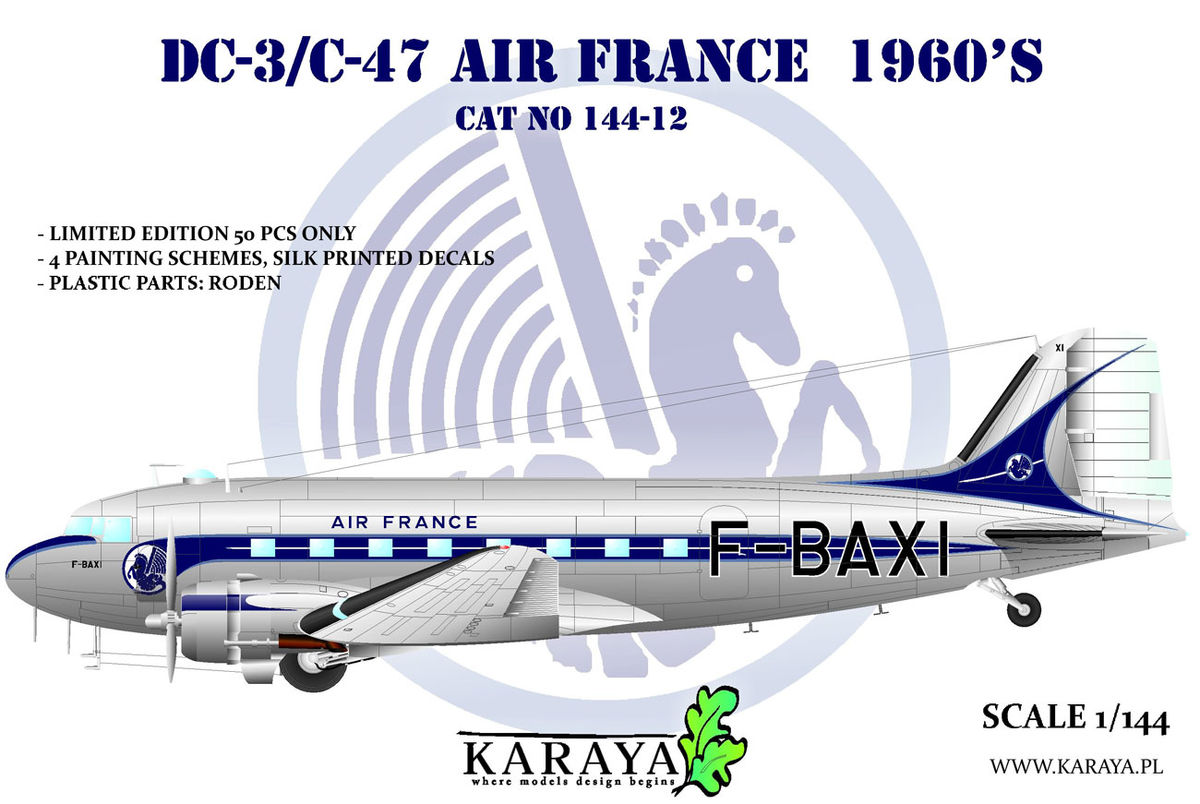 Karaya 144-12 1:144 Douglas DC-3/C-47 Air France 1960's