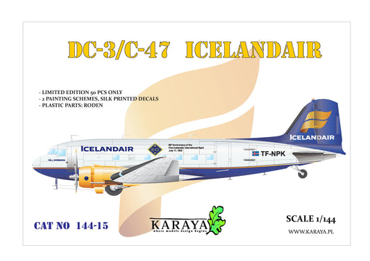 Karaya 144-15 1:144 Douglas DC-3/C-47 ICELANDAIR