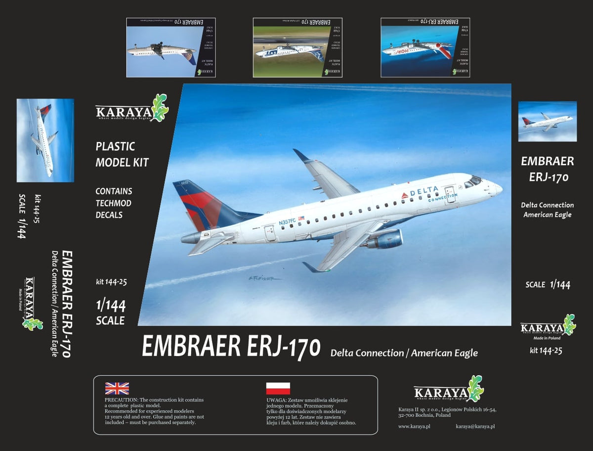 Karaya 144-25 1:144 Embraer ERJ-170 Delta Connection/American Eagle