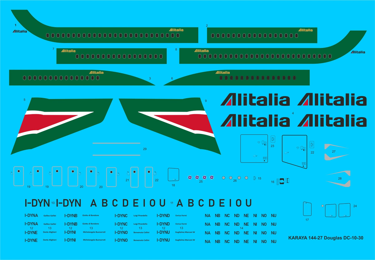 Karaya 144-27 1:144 DC-10-30 Alitalia