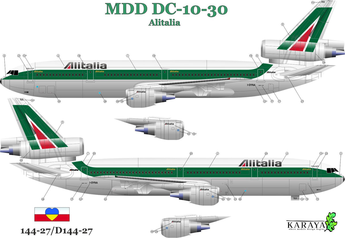 Karaya 144-27 1:144 DC-10-30 Alitalia