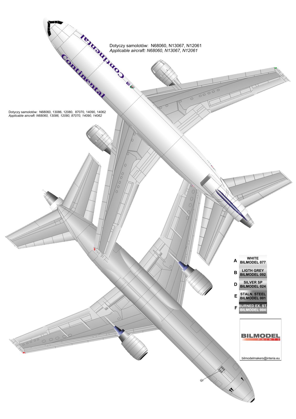 Karaya 144-28 1:144 DC-10-30 Continental