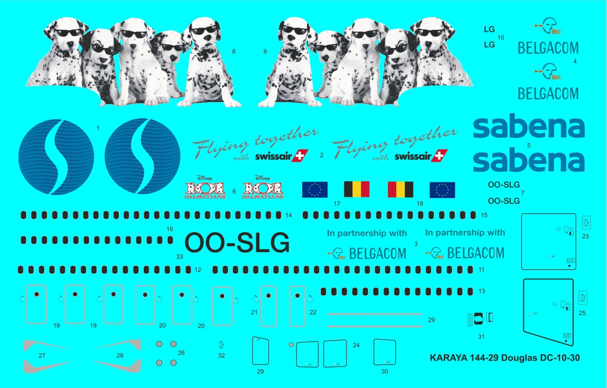 Karaya 144-29 1:144 McDonnell-Douglas DC-10-30 Sabena 1997