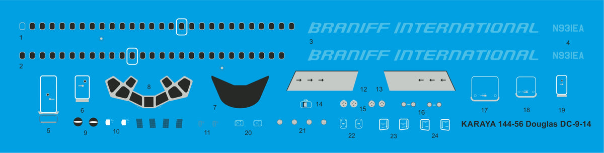 Karaya 144-56 1:144 Douglas DC-9-14 - Braniff International (N931EA)