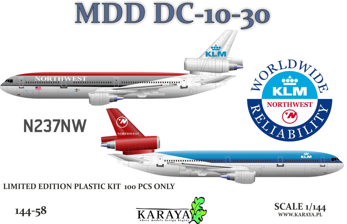 Karaya 144-58 1:144 DC-10-30 KLM/Northwest N237NW