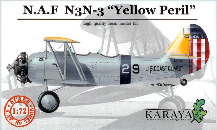 Karaya 72005 1:72 NAF N3N-3 'Yellow Peril' on wheels