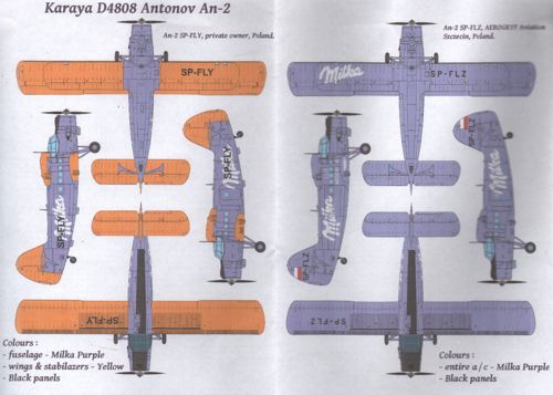 Karaya D4808 1:48 Antonov An-2 in 'Milka' livery [An-2M]