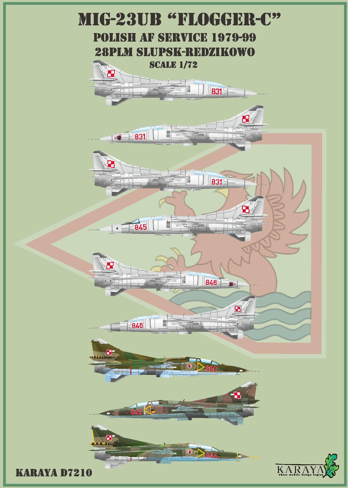 Karaya D7210 1:72 Mikoyan MiG-23UB Polish Air Force
