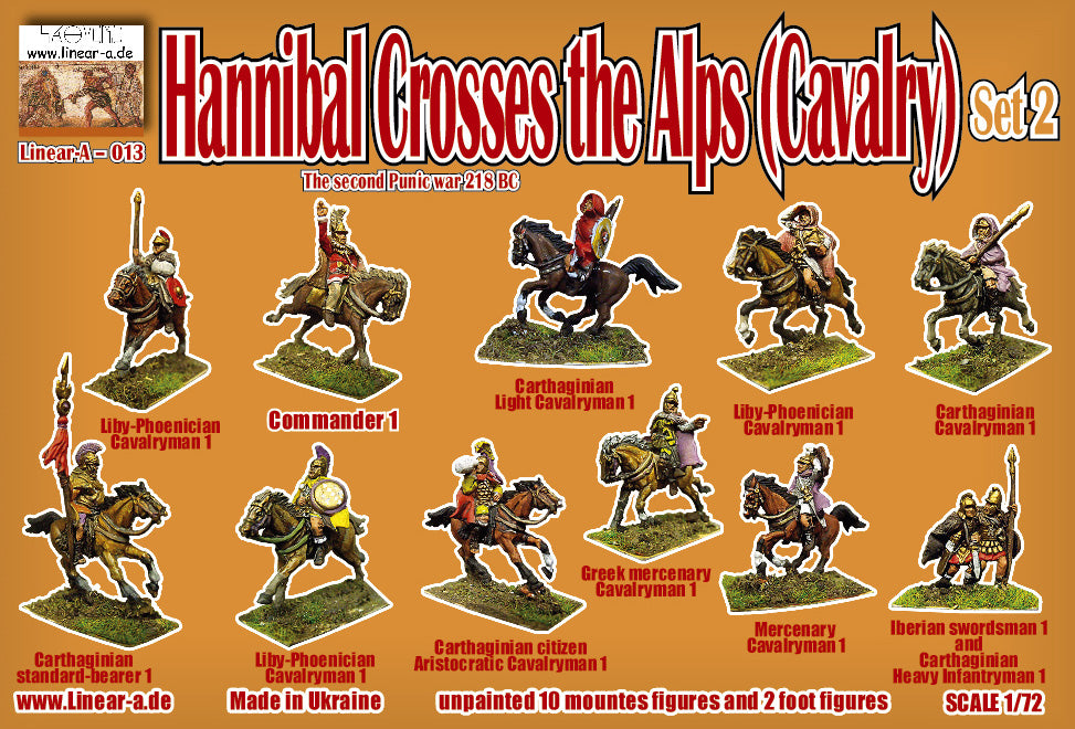 Linear-A 013 1:72 Hannibal Crosses the Alps (Cavalry) Set 2