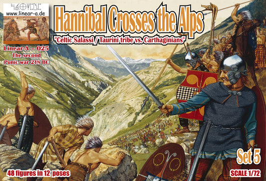 Linear-A 025 1:72 Hannibal Crosses the Alps "Celtic Salassi / Taurini tribe vs. Carthaginians" Set 5