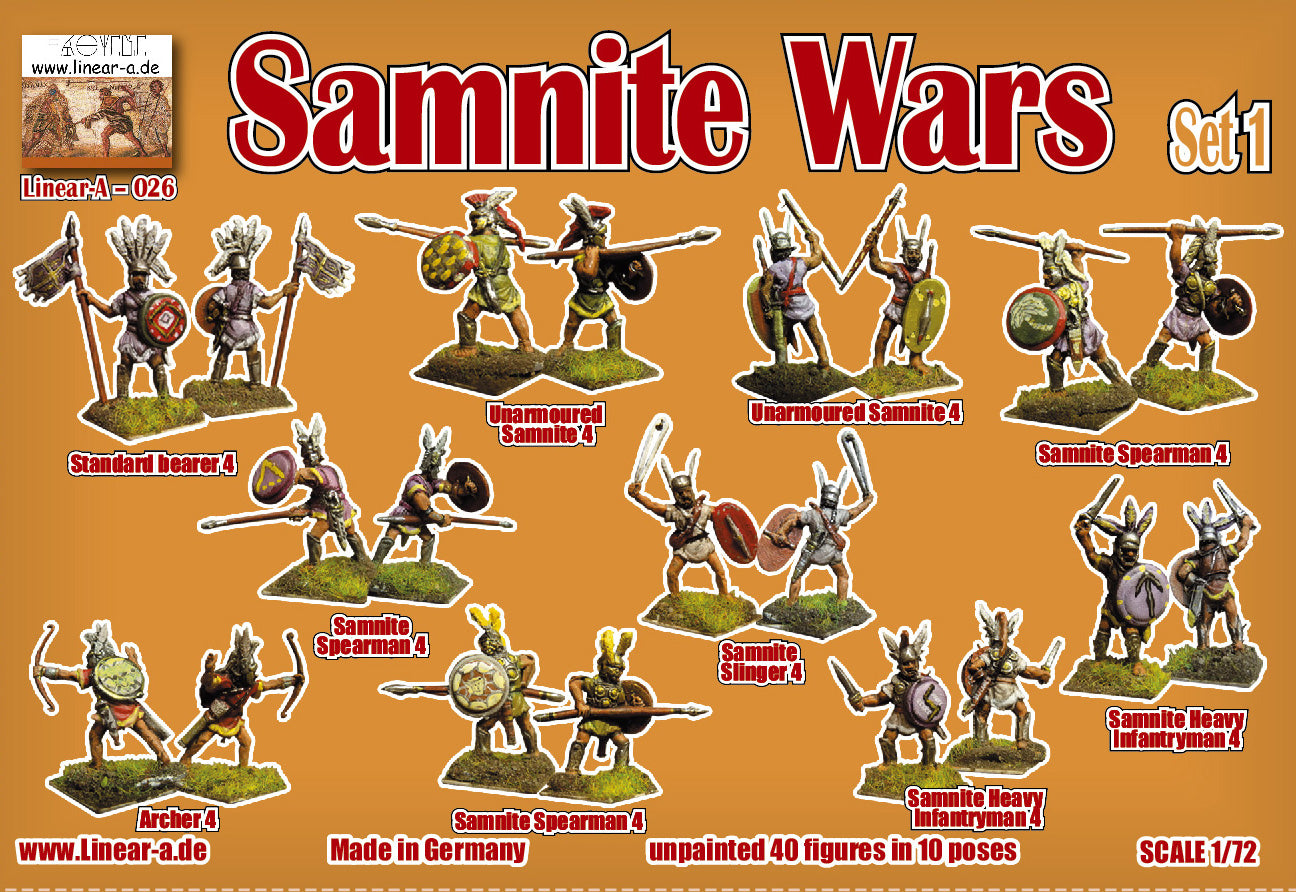 Linear-A 026 1:72 Samnite Wars Infantry Set 1