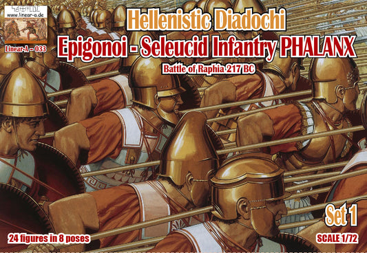 Linear-A 033 1:72 Hellenistic Diadochi Epigonoi - Seleucid Infantry Phalanx Set 1