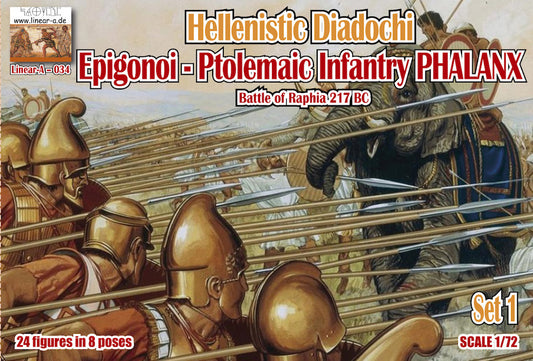 Linear-A 034 1:72 Hellenistic Diadochi Epigonoi - Ptolemaic Infantry Phalanx Set 1