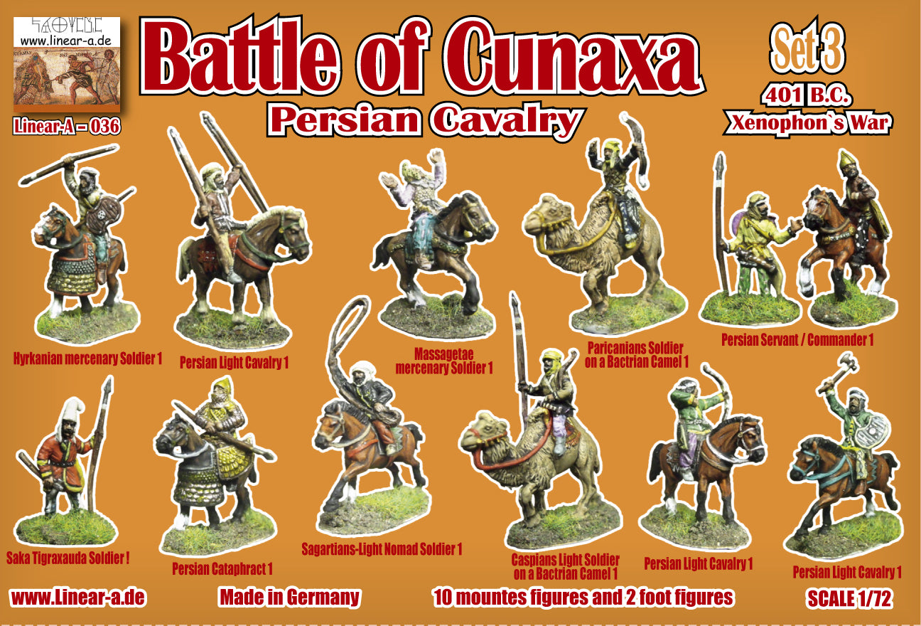 Linear-A 036 1:72 Battle of Cunaxa (Persian Cavalry) 401B.C. Set 3