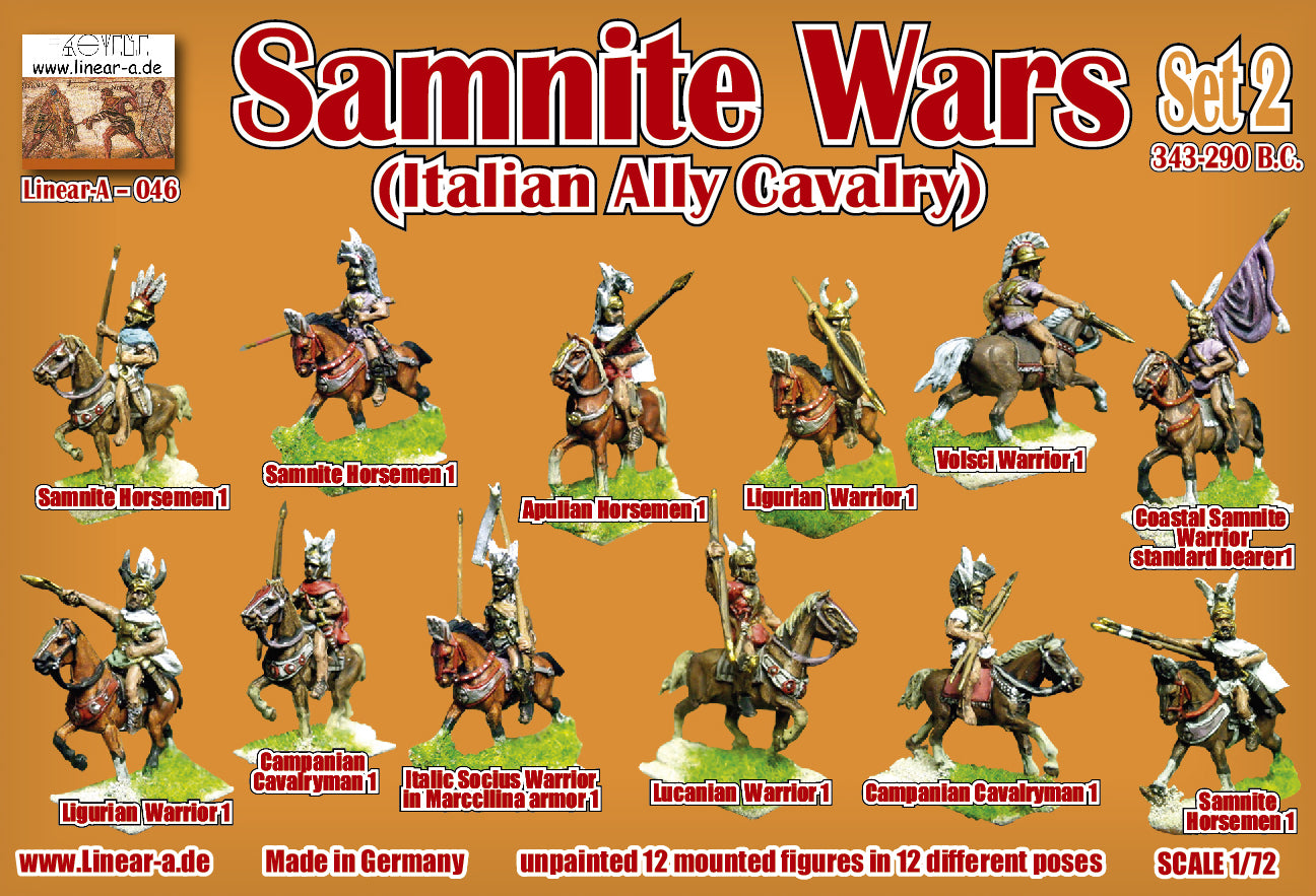 Linear-A 046 1:72 Samnite Wars (Italian Ally Cavalry) Set 2
