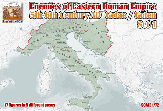 Linear-A 058 1:72 Enemies of Eastern Roman Empire 5th-6th Century AD Set 1 Getae / Goten