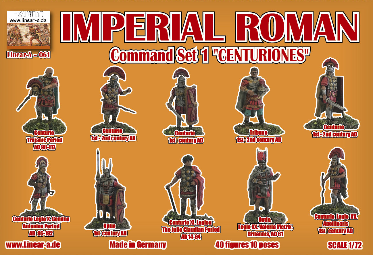 Linear-A LA061 1:72 Imperial Roman Command Set 1 (3d-printed) Limited production