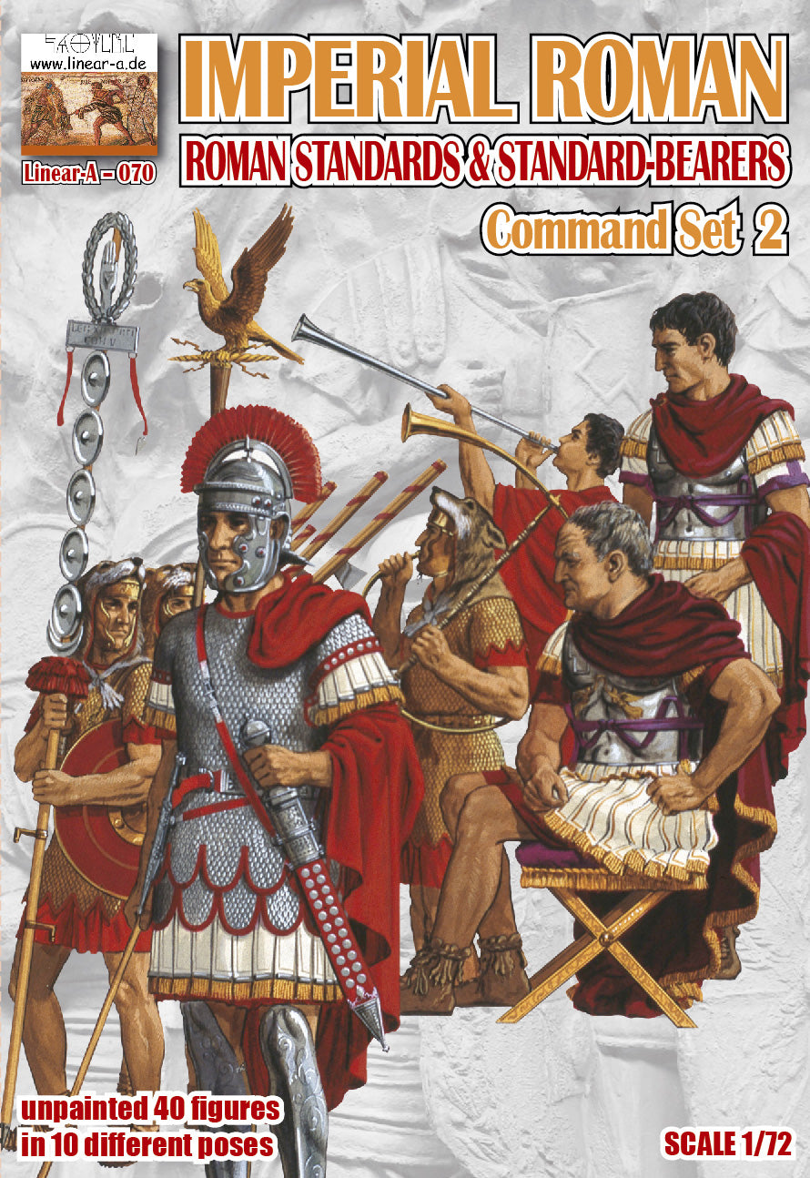 Linear-A LA070 1:72 IMPERIAL ROMAN Command SET 2 MORE (3d-printed)