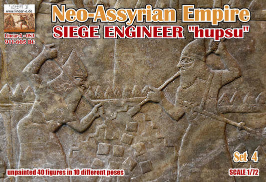 Linear-A LA083 1:72 Neo-Assyrian Empire 911-605 BC Siege Engineer Set 3