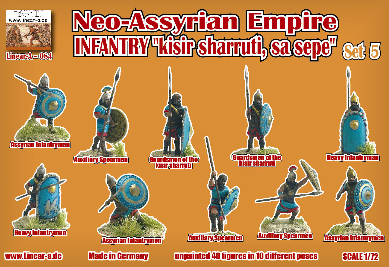 Linear-A 084 1:72 Neo-Assyrian Empire Infantry "kisir sharruti, sa sepe" Set 5