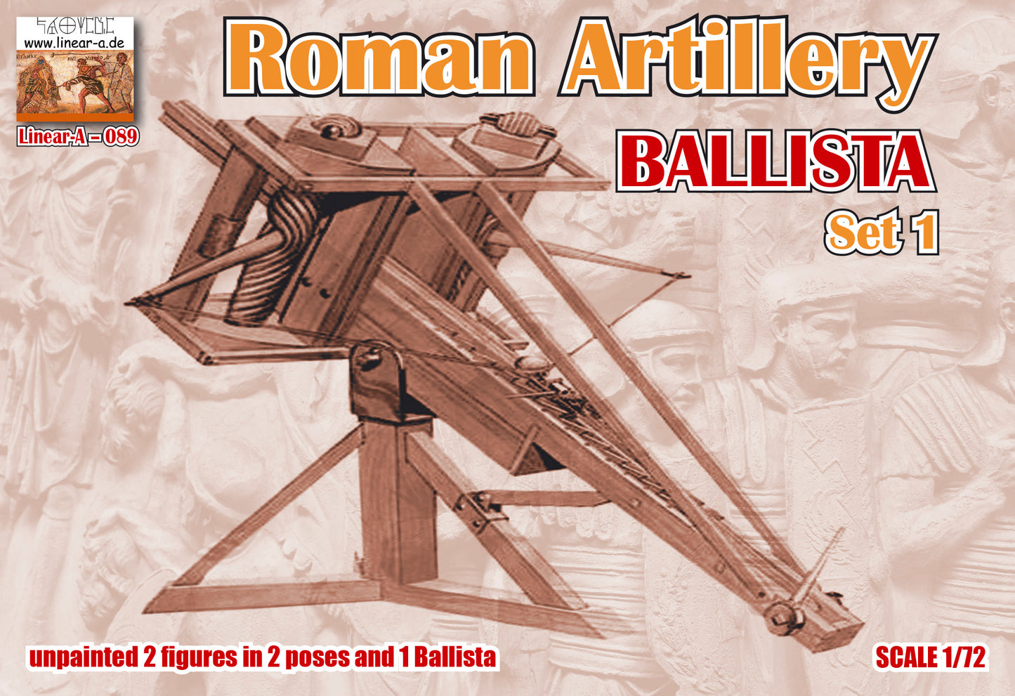 Linear-A 089 1:72 Roman Artillery Ballista Set 1