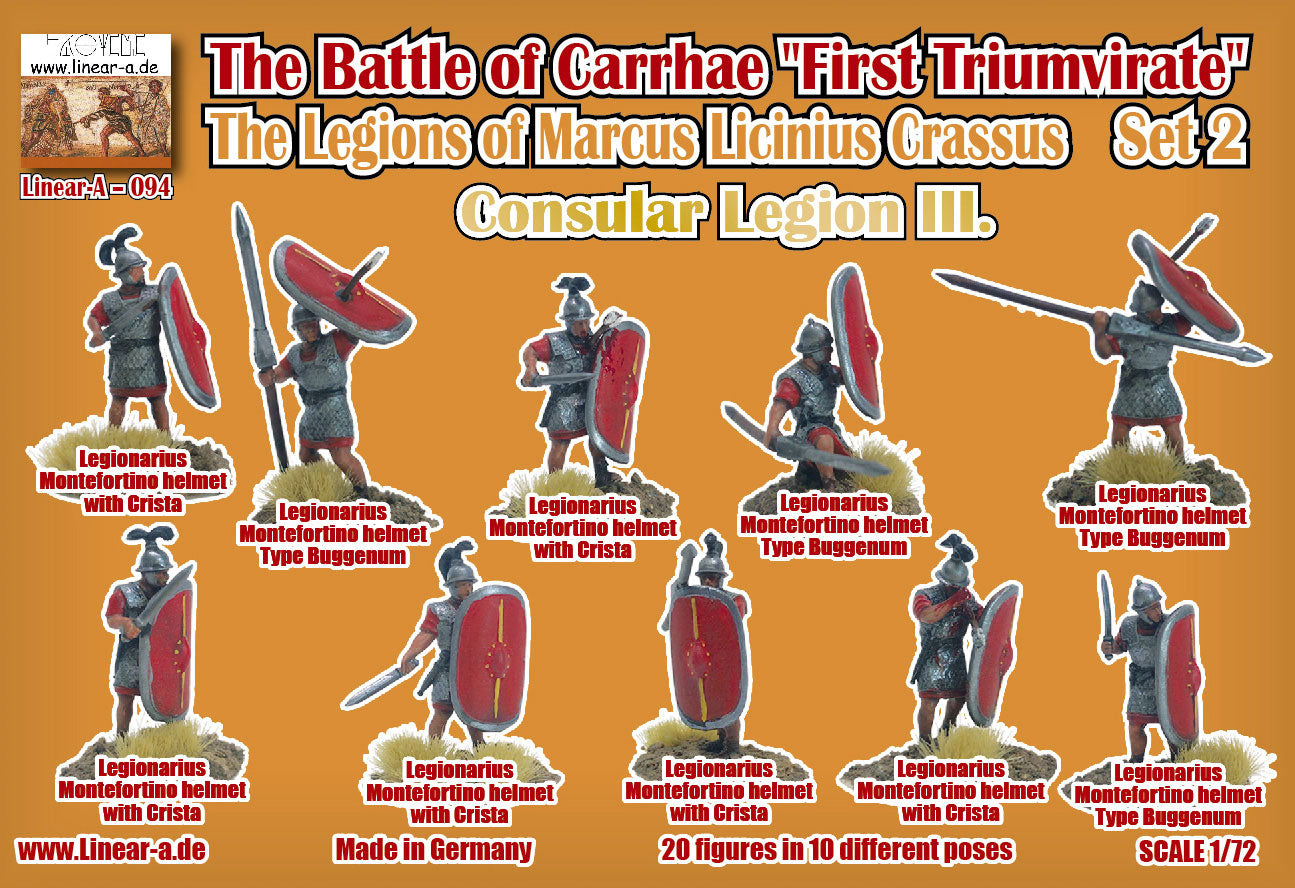 Linear-A LA094 1:72 The Battle of Carrhae 'First Triumvirate' The Legions of Marcus Licinius Crassus Set 2 (3D-Printed)