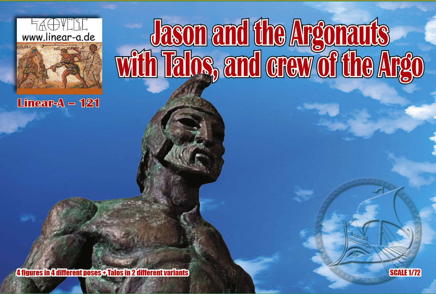 Linear-A LA121 1:72 JASON AND THE ARGONAUTS WITH TALOS, CREW OF THE ARGO