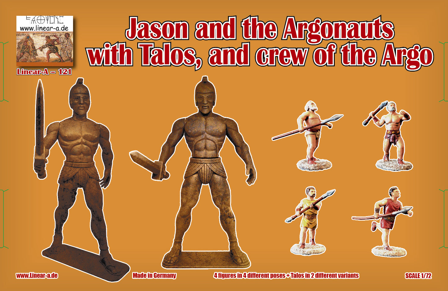 Linear-A LA121 1:72 JASON AND THE ARGONAUTS WITH TALOS, CREW OF THE ARGO