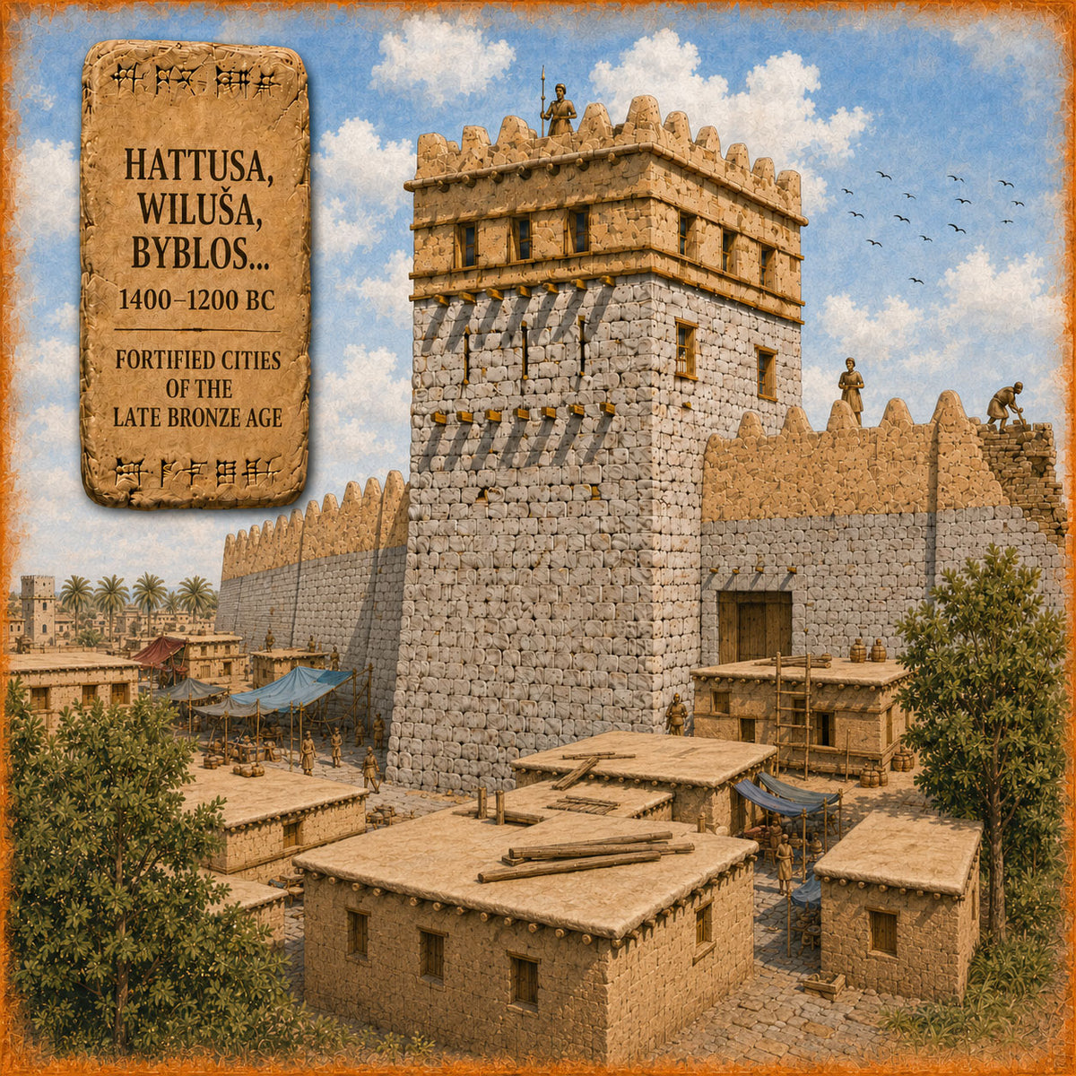 Linear-A LA137 1:72 Fortified city of the Late Bronze Age 1400-1200BB, inspired by places such as Hattusa and Wilusa