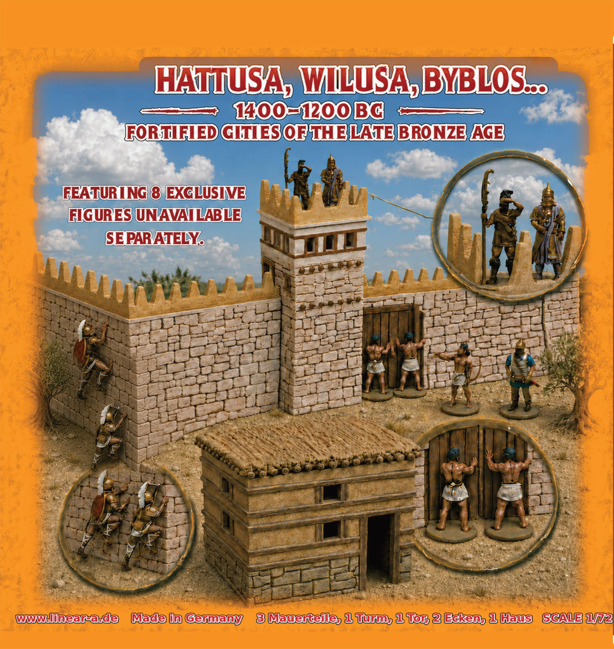 Linear-A LA137 1:72 Fortified city of the Late Bronze Age 1400-1200BB, inspired by places such as Hattusa and Wilusa
