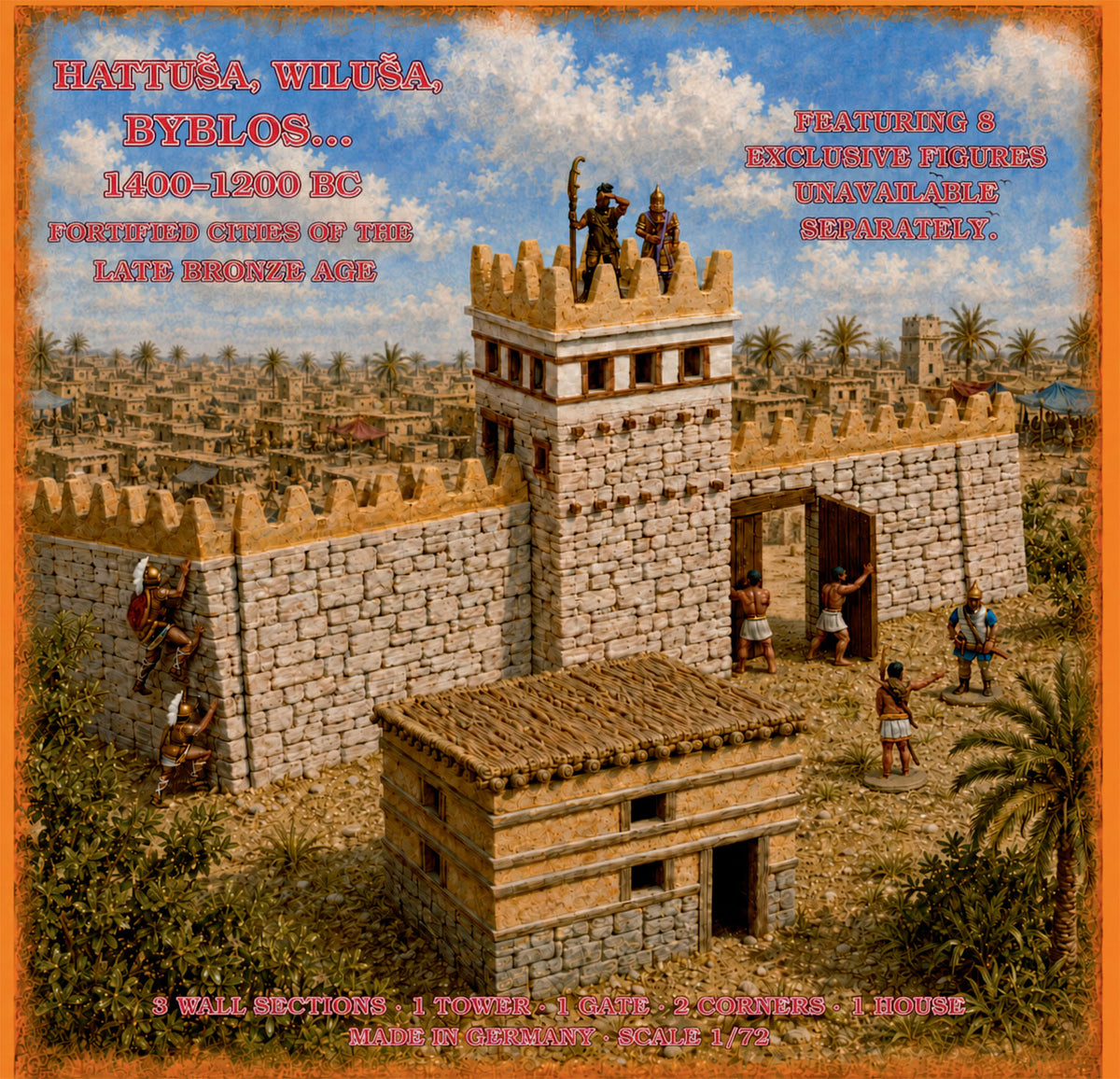 Linear-A LA137 1:72 Fortified city of the Late Bronze Age 1400-1200BB, inspired by places such as Hattusa and Wilusa