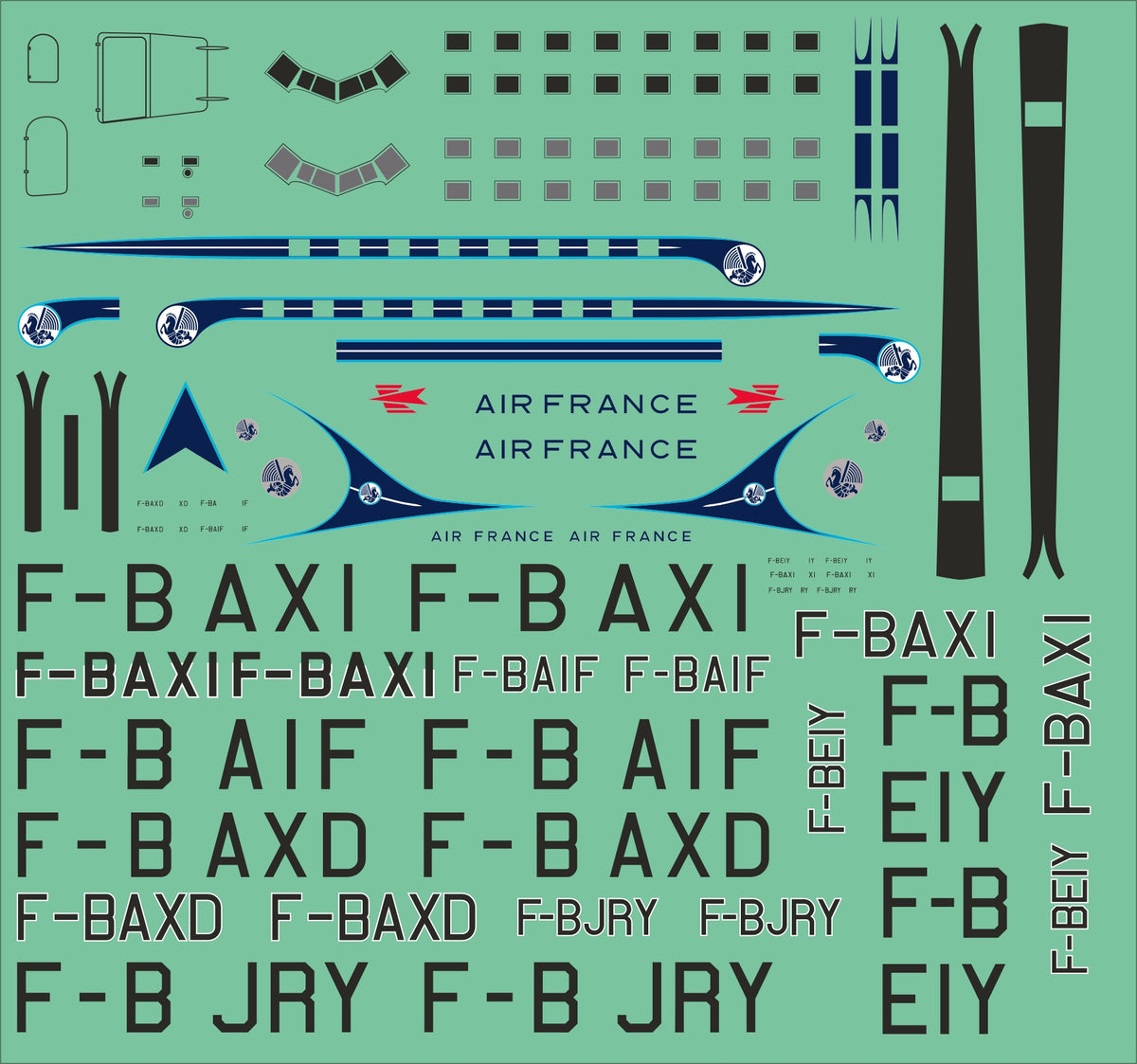 Lima Oscar Decals 144012 1:144 Douglas DC-3 Air France