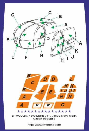 LF Models CM7216 1:72 Alouette III Canopy mask