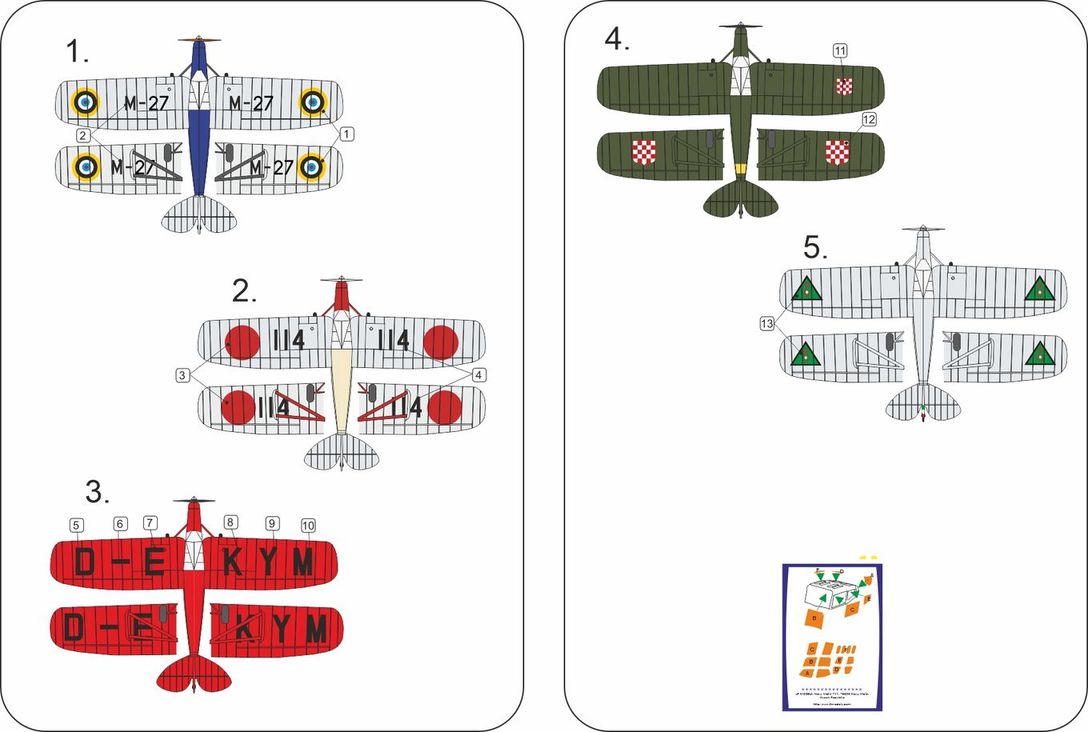 LF Models PE7278 1:72 de Havilland DH-80A Puss Moth Axis Communication Plane