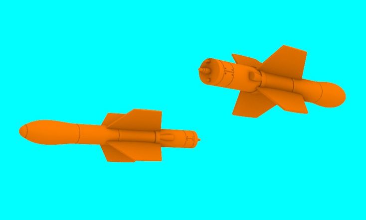 LF Models 3D7211 1:72 AS.12 Missile 2pcs (3D-Printed)