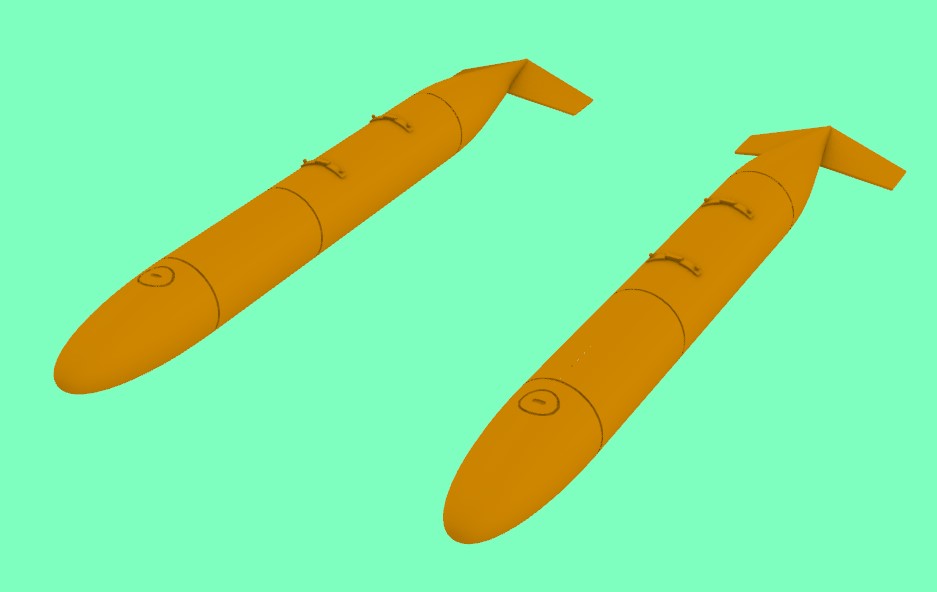LF Models 3D7216 1:72 Fuel Tanks 257 litres 2pcs (3D-Printed)