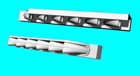 LF Models 3D7221 1:72 Messerschmitt Bf-109F-4 Exhaust Stacks (3D-Printed)