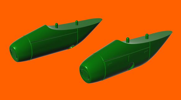 LF Models LF3D7233 1:72 Recce Pod 4 x 70mm Cameras for the Aermacchi MB-326K Impala 3D-Printed