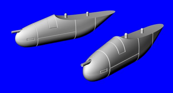 LF Models LF3D7234 1:72 12,7mm Machine Gun Pod for the Aermacchi MB-326K Impala 3D-Printed
