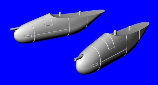 LF Models LF3D7234 1:72 12,7mm Machine Gun Pod for the Aermacchi MB-326K Impala 3D-Printed