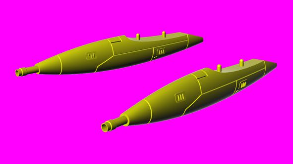 LF Models LF3D7235 1:72 DEFA 30mm Cannons for the Aermacchi MB-326K Impala 3D-Printed