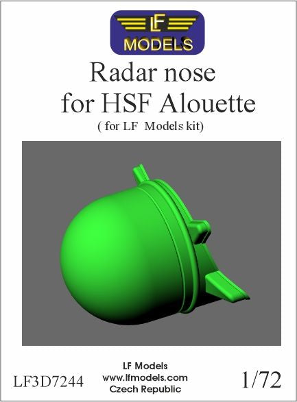 LF Models 3D7244 1:72 Radar Nose for HSF Alouette IIIb (3D-Printed)