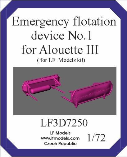 LF Models LF3D7250 1:72 Emergency flotation device No.1 for Alouette III