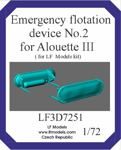 LF Models 3D7251 1:72 Emergency flotation device No.2 for Alouette III