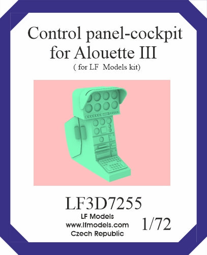 LF Models LF3D7255 1:72 Control panel-cockpit for Alouette III.
