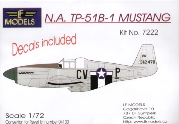 LF Models 72022 1:72 North-American TP-51B-1 Mustang Conversion