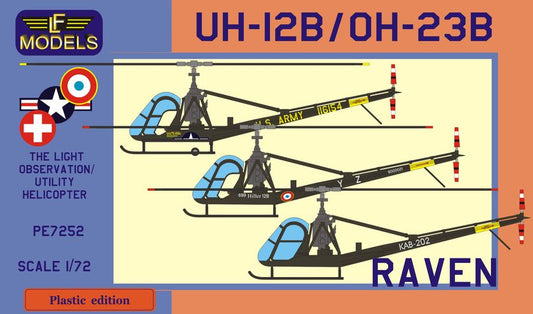 LF Models PE7252 1:72 Hiller UH-12B / OH-23B Raven (Korean War, French AF, Swiss AF)