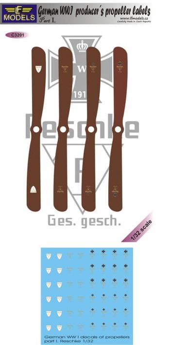 LF Models C3201 1:32 German WWI producer's propeller manufacturer logo's part 1