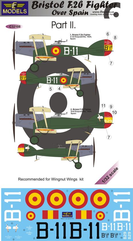 LF Models MC32108 1:32 Bristol F.2b Fighter over Spain Part II