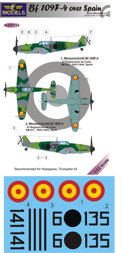 LF Models C32114 1:32 Messerschmitt Bf-109F-4 over Spain